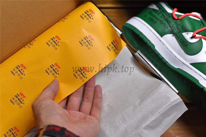 PK God exclusive OFF-WHITE x Futura x Nike Dunk white pine green retail materails ready to ship