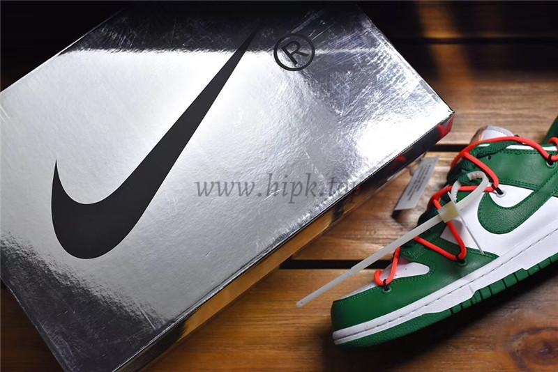 PK God exclusive OFF-WHITE x Futura x Nike Dunk white pine green retail materails ready to ship