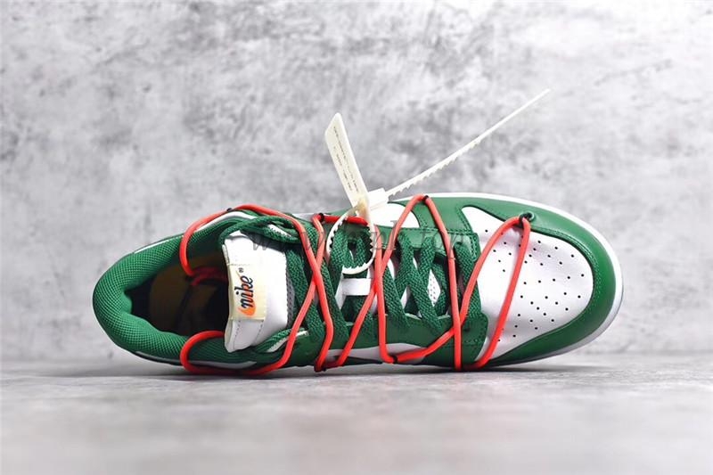 PK God exclusive OFF-WHITE x Futura x Nike Dunk white pine green retail materails ready to ship