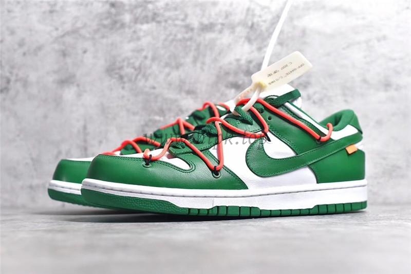 PK God exclusive OFF-WHITE x Futura x Nike Dunk white pine green retail materails ready to ship