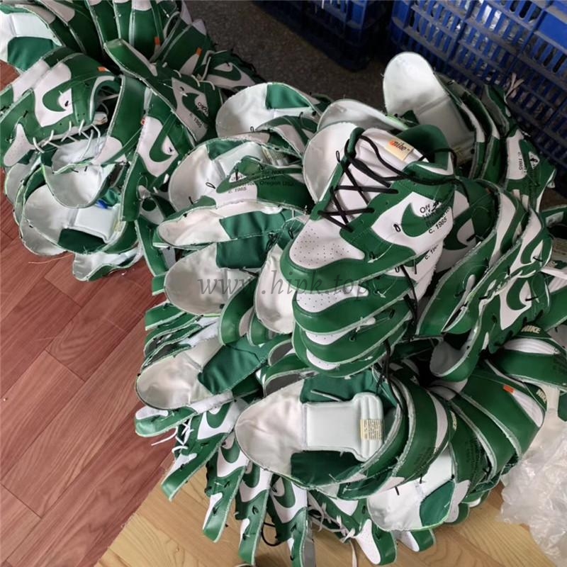 PK God exclusive OFF-WHITE x Futura x Nike Dunk white pine green retail materails ready to ship