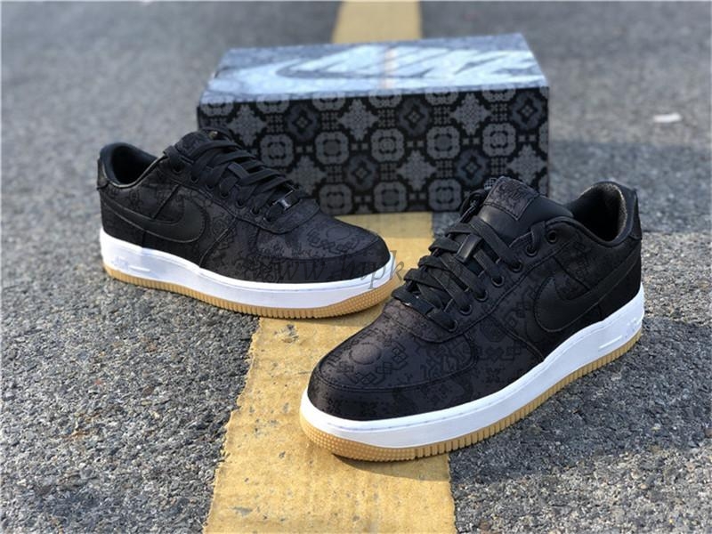 PK GOD CLOT x fragment x Nike Air Force 1 PRM BLACK retail materials ready to ship