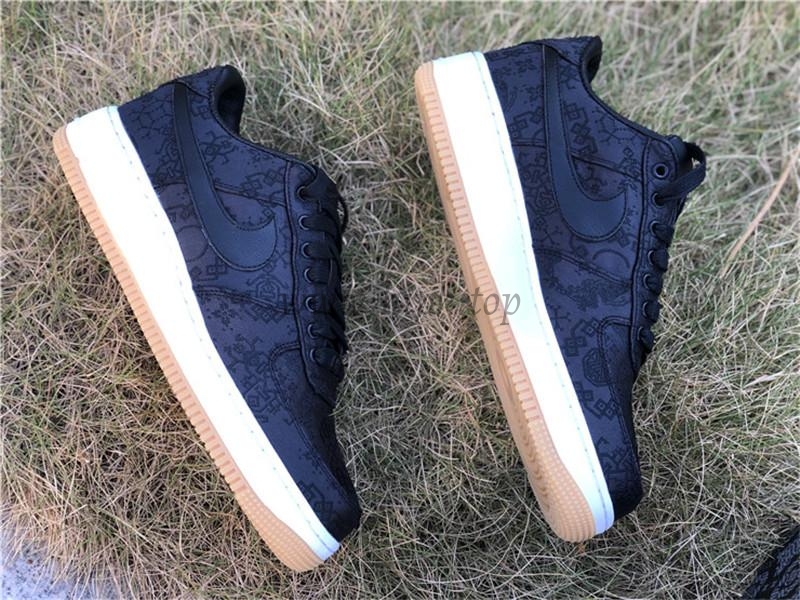 PK GOD CLOT x fragment x Nike Air Force 1 PRM BLACK retail materials ready to ship