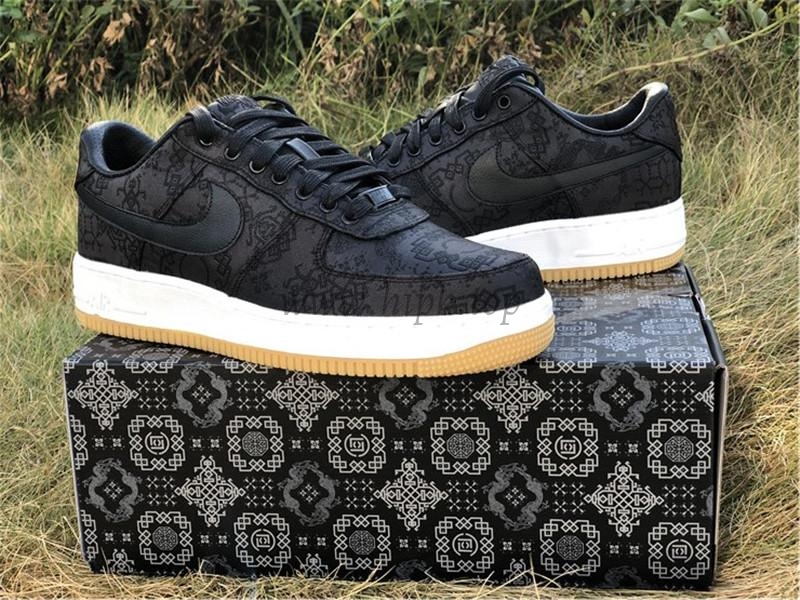 PK GOD CLOT x fragment x Nike Air Force 1 PRM BLACK retail materials ready to ship