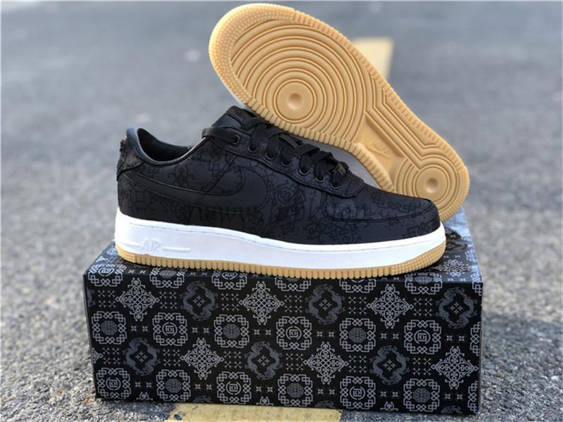 PK GOD CLOT x fragment x Nike Air Force 1 PRM BLACK retail materials ready to ship