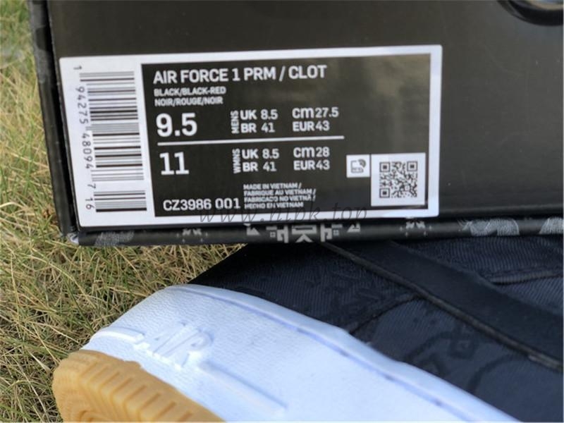 PK GOD CLOT x fragment x Nike Air Force 1 PRM BLACK retail materials ready to ship