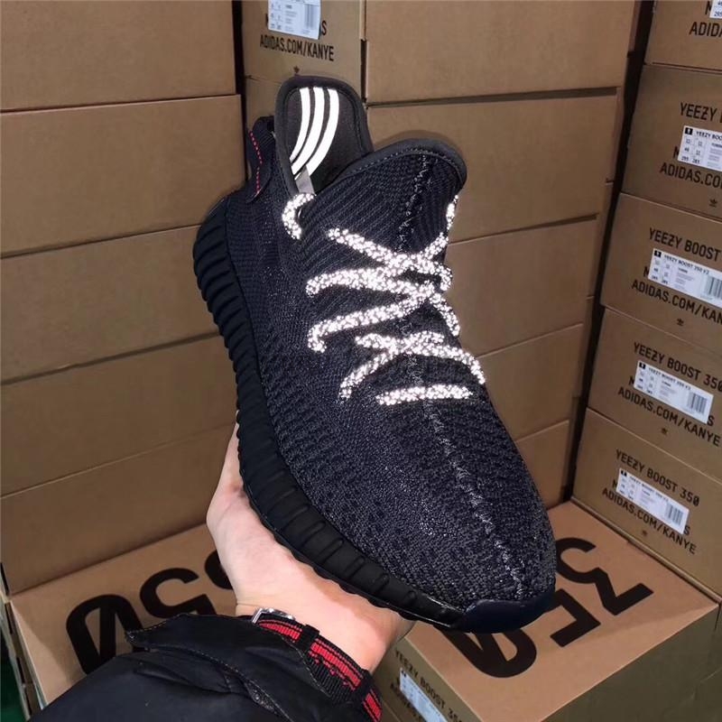 exclusive god yeezy 350 v2 black with real premeknit from huayiyi which offer primeknit to Ad*s directly ready to ship