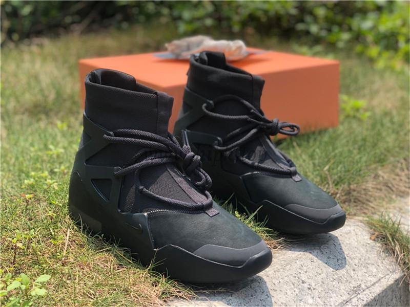 PK God Nike Air Fear of God 1 Triple Black retail materials ready to ship