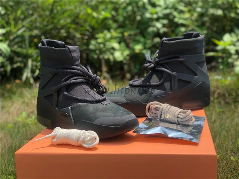 PK God Nike Air Fear of God 1 Triple Black retail materials ready to ship