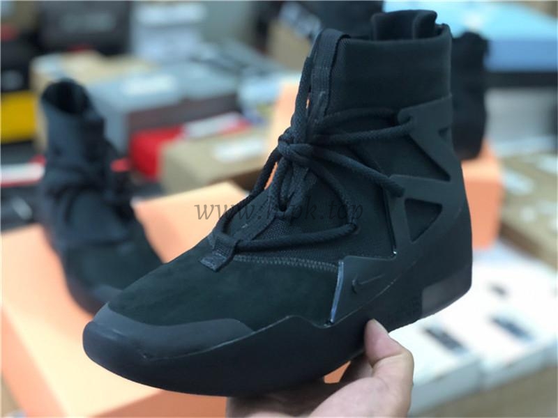 PK God Nike Air Fear of God 1 Triple Black retail materials ready to ship