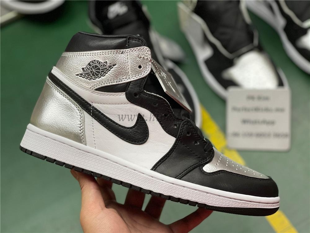 Pk god air Jordan 1 OG retro silver toe retail materials ready on March 10th