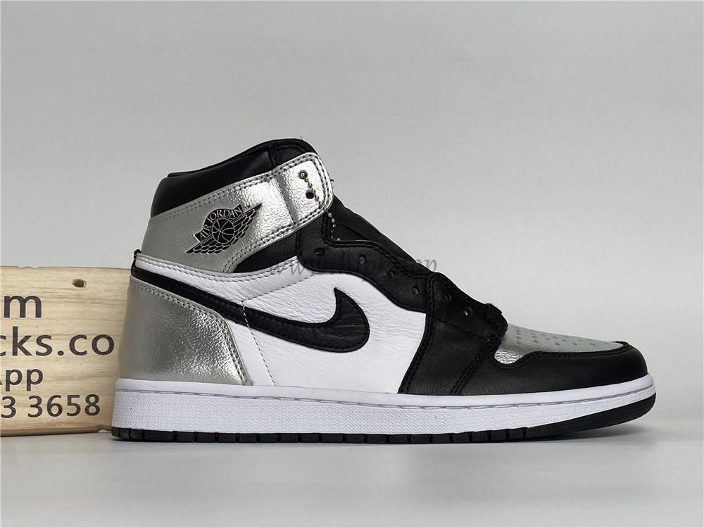 Pk god air Jordan 1 OG retro silver toe retail materials ready on March 10th