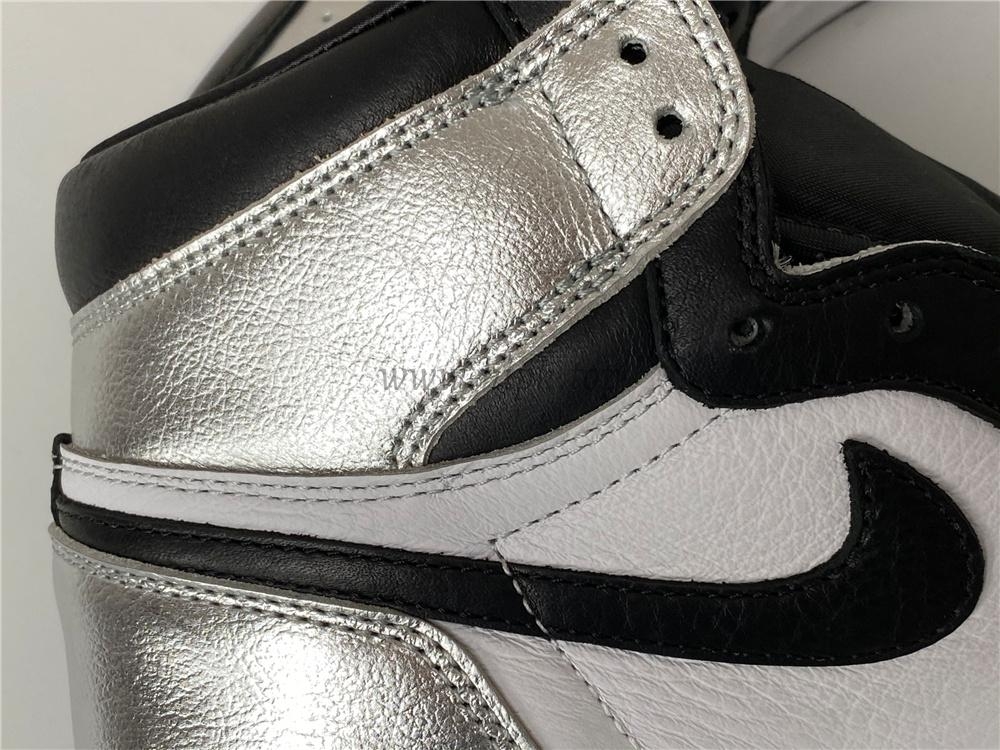 Pk god air Jordan 1 OG retro silver toe retail materials ready on March 10th