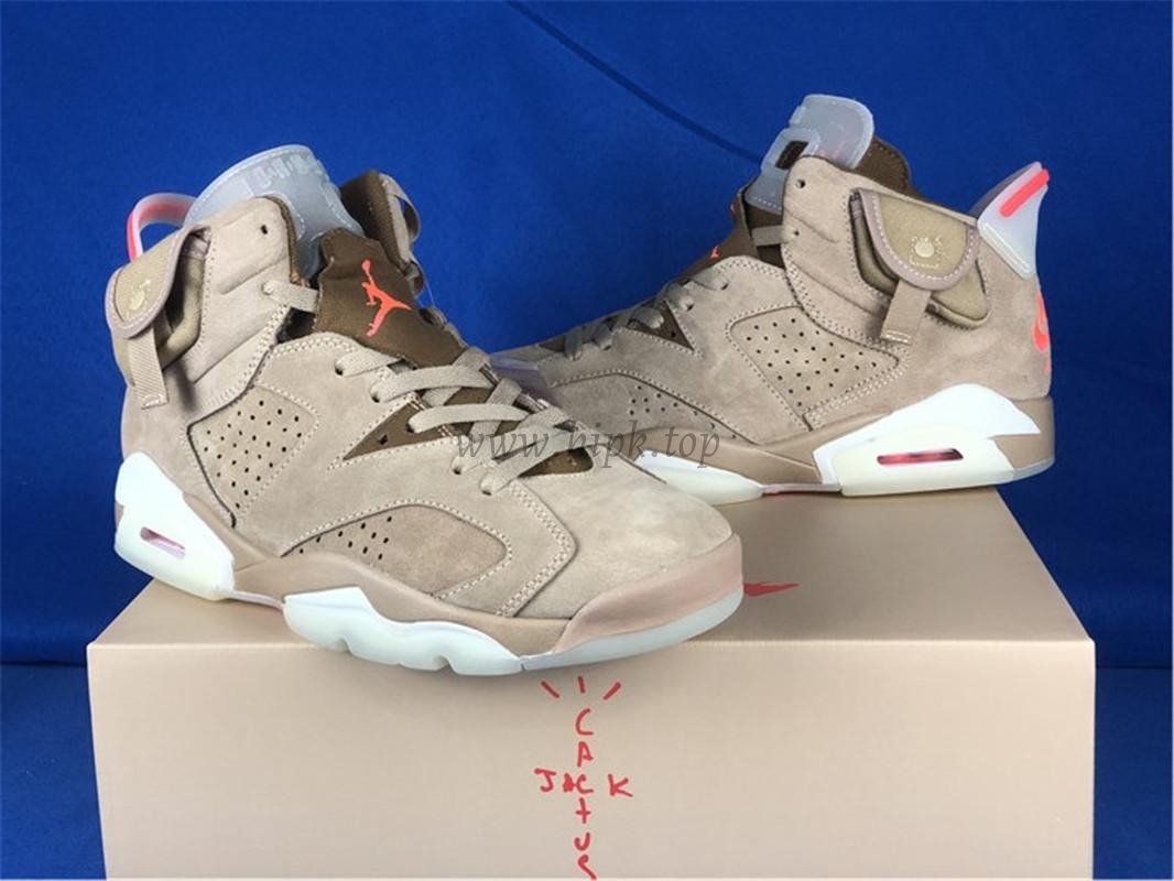 PK GOD Travis Scott x Air Jordan 6 Retro ‘British Khaki’ retail materials ready to ship