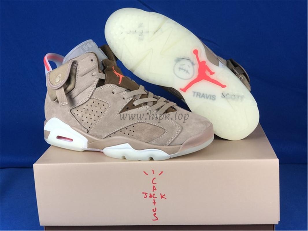 PK GOD Travis Scott x Air Jordan 6 Retro ‘British Khaki’ retail materials ready to ship