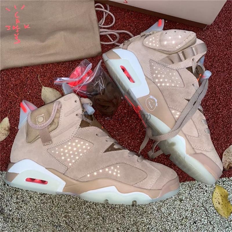 PK GOD Travis Scott x Air Jordan 6 Retro ‘British Khaki’ retail materials ready to ship