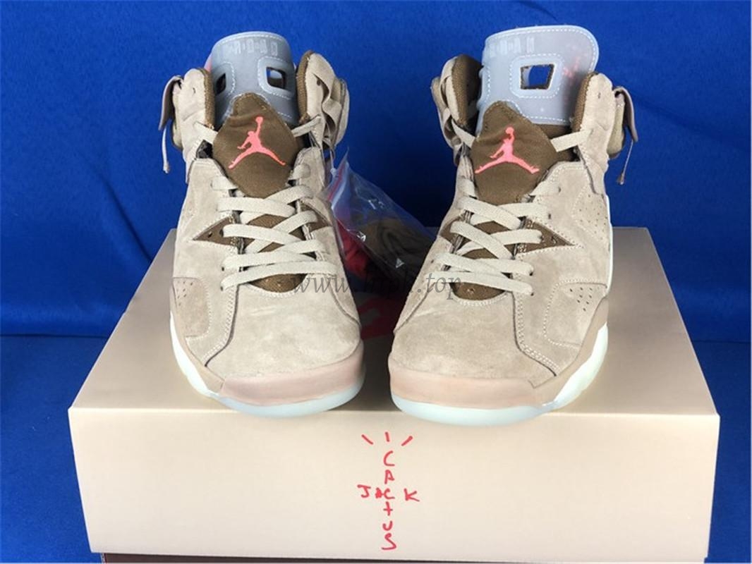 PK GOD Travis Scott x Air Jordan 6 Retro ‘British Khaki’ retail materials ready to ship