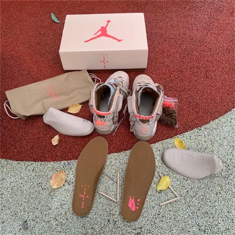 PK GOD Travis Scott x Air Jordan 6 Retro ‘British Khaki’ retail materials ready to ship