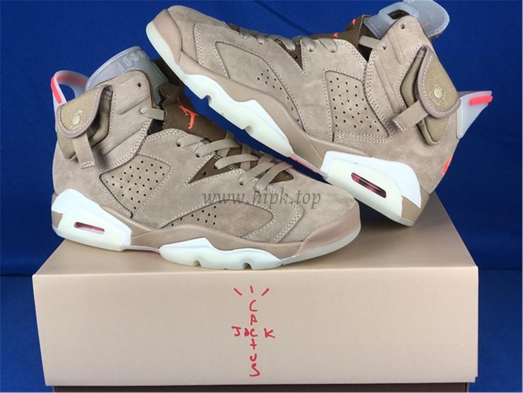 PK GOD Travis Scott x Air Jordan 6 Retro ‘British Khaki’ retail materials ready to ship