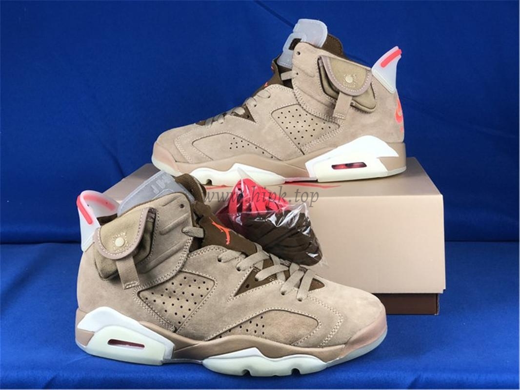 PK GOD Travis Scott x Air Jordan 6 Retro ‘British Khaki’ retail materials ready to ship