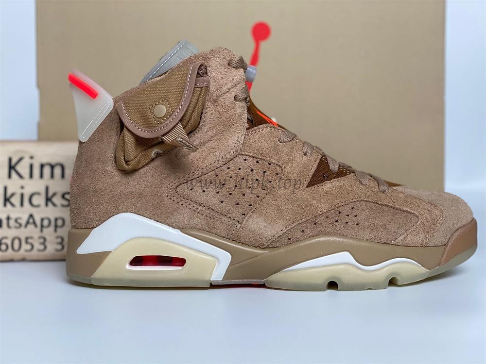 PK GOD Travis Scott x Air Jordan 6 Retro ‘British Khaki’ retail materials ready to ship