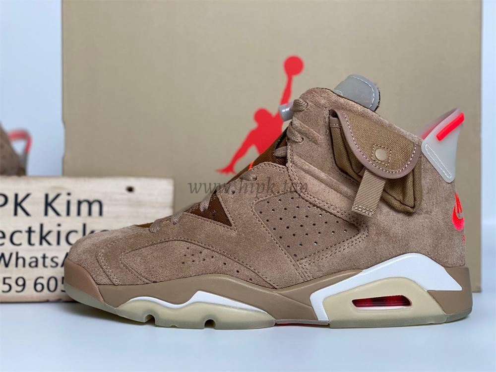 PK GOD Travis Scott x Air Jordan 6 Retro ‘British Khaki’ retail materials ready to ship