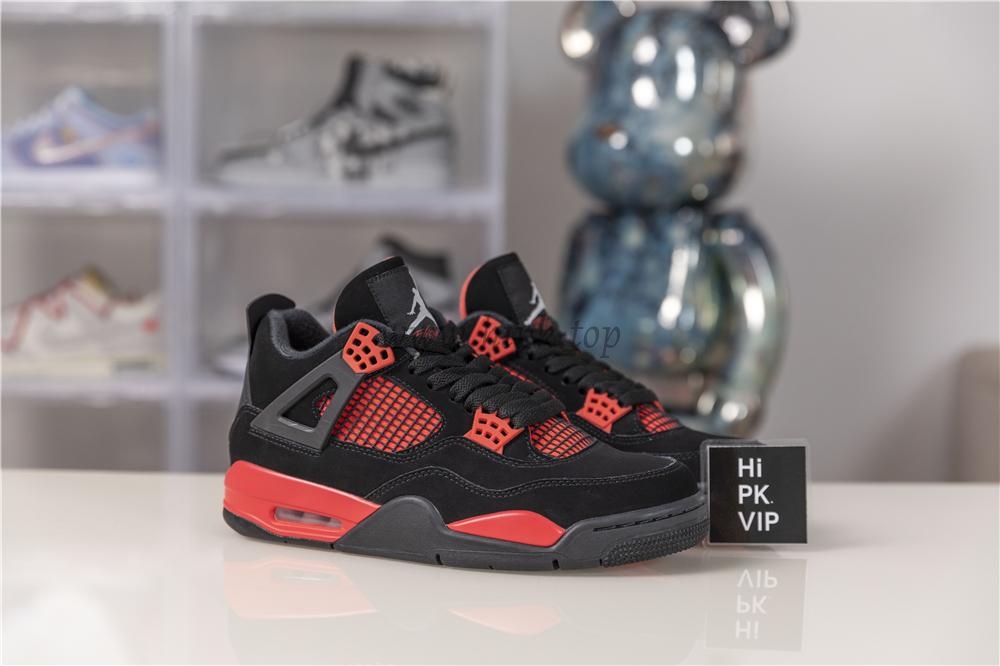 PK God Air Jordan 4 “Red Thunder”retail materials ready to ship