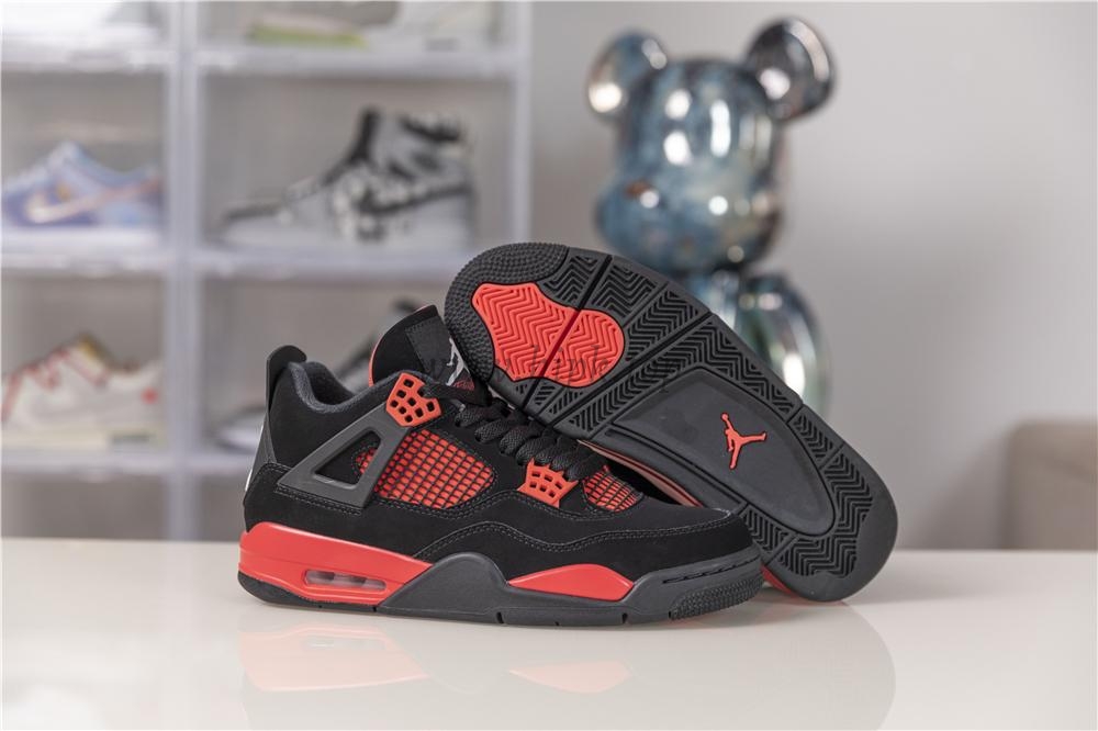 PK God Air Jordan 4 “Red Thunder”retail materials ready to ship