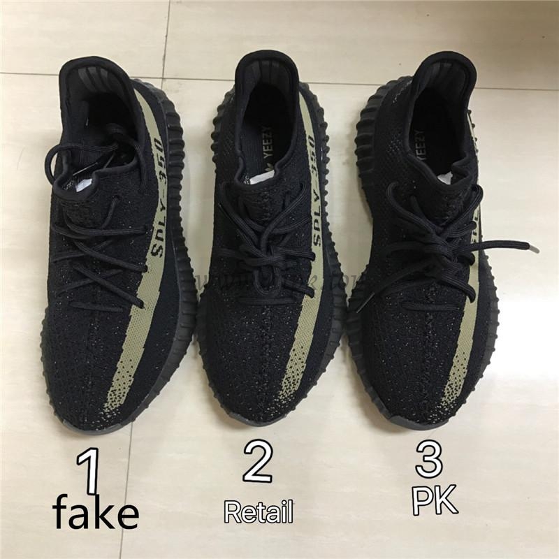 Ad*s factory materails yeezy 350 v2 black greenby9611 pk exclusive limited（shipped based on euro size)