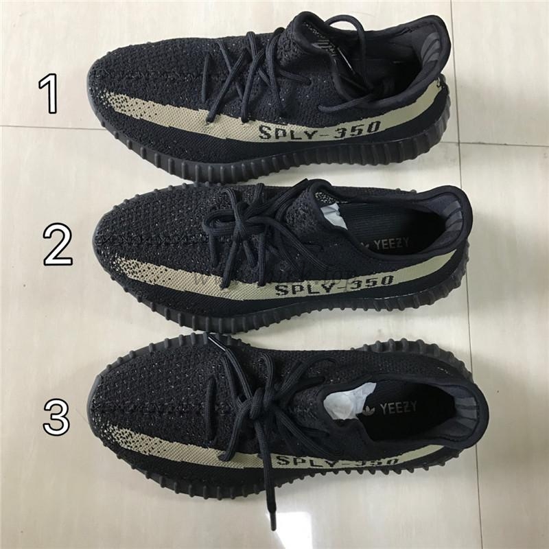 Ad*s factory materails yeezy 350 v2 black greenby9611 pk exclusive limited（shipped based on euro size)