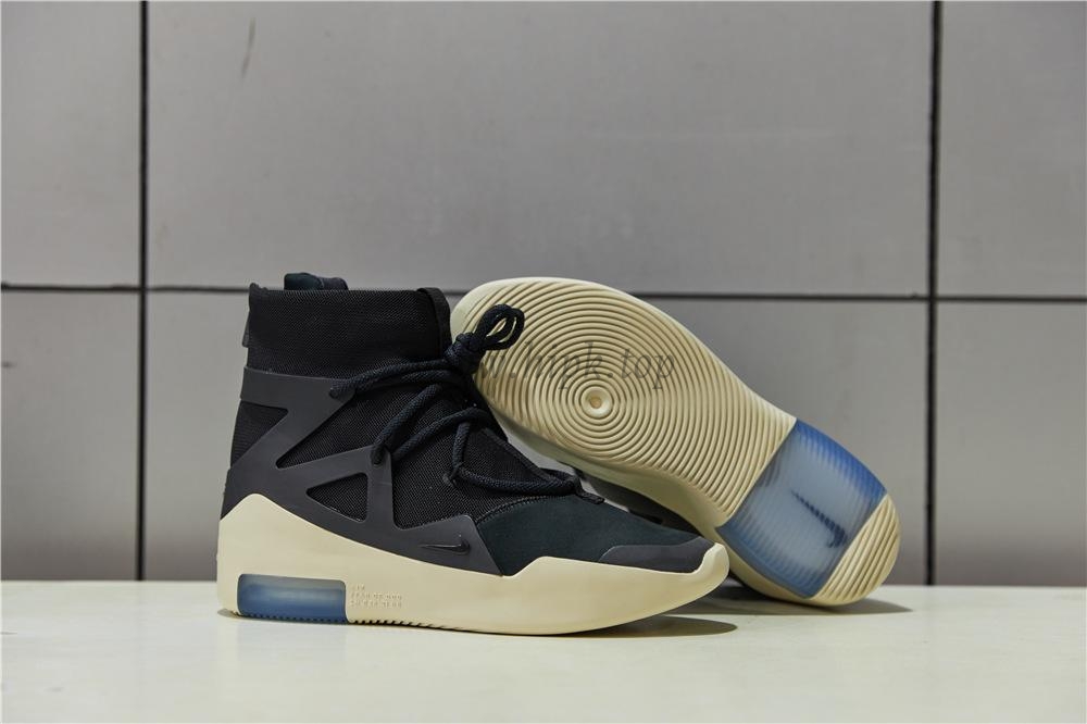 EXCLUSIVE RETAIL PK GOD NIKE AIR FEAR OF GOD 1 LIGHT BLACK/BLACK AAR4237-001READY TO SHIP