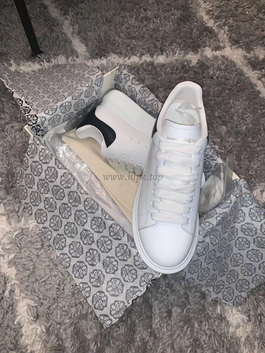 PK GOD Alxnder MC McQueen White smooth calf leather toe black leather heelbest version ready to ship