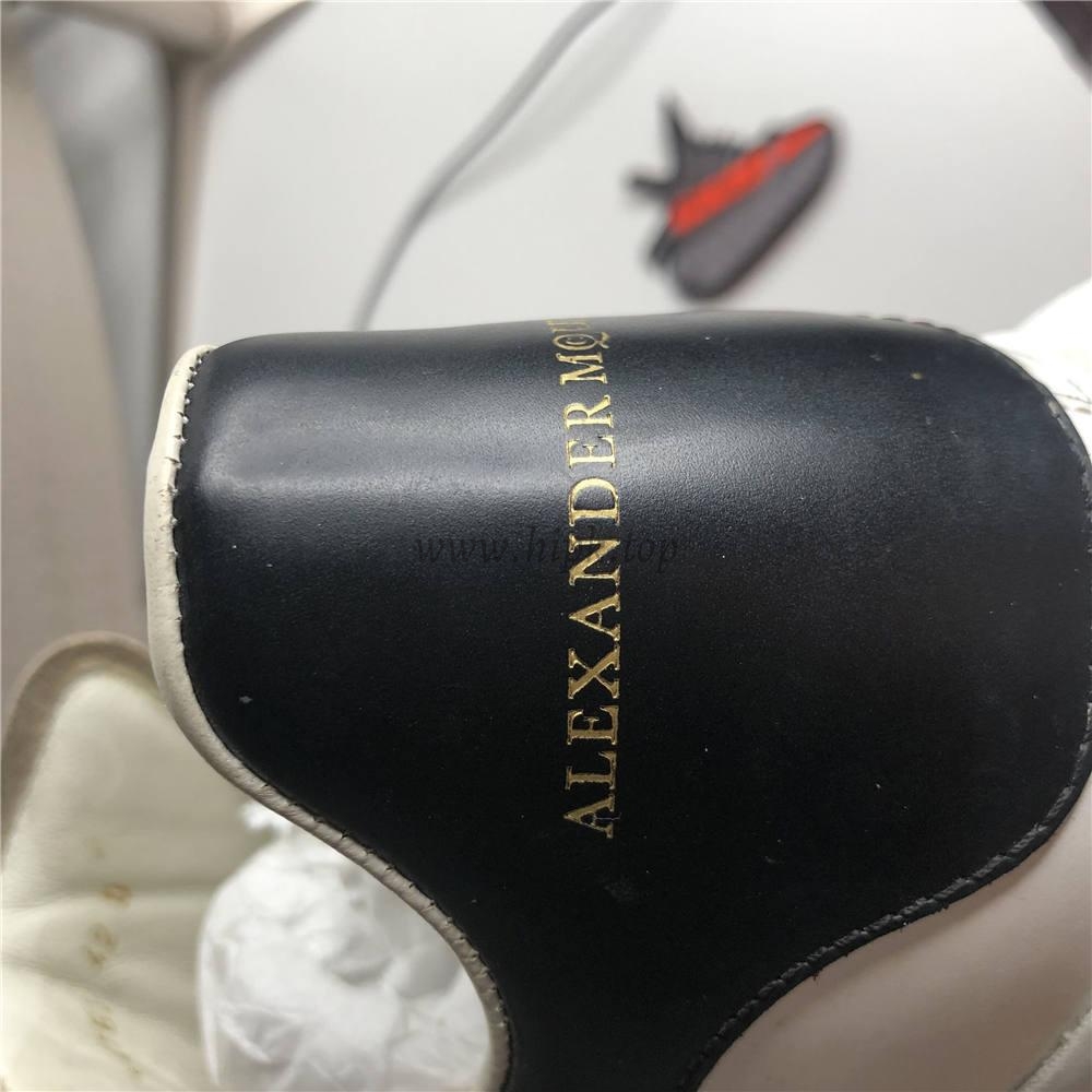 PK GOD Alxnder MC McQueen White smooth calf leather toe black leather heelbest version ready to ship