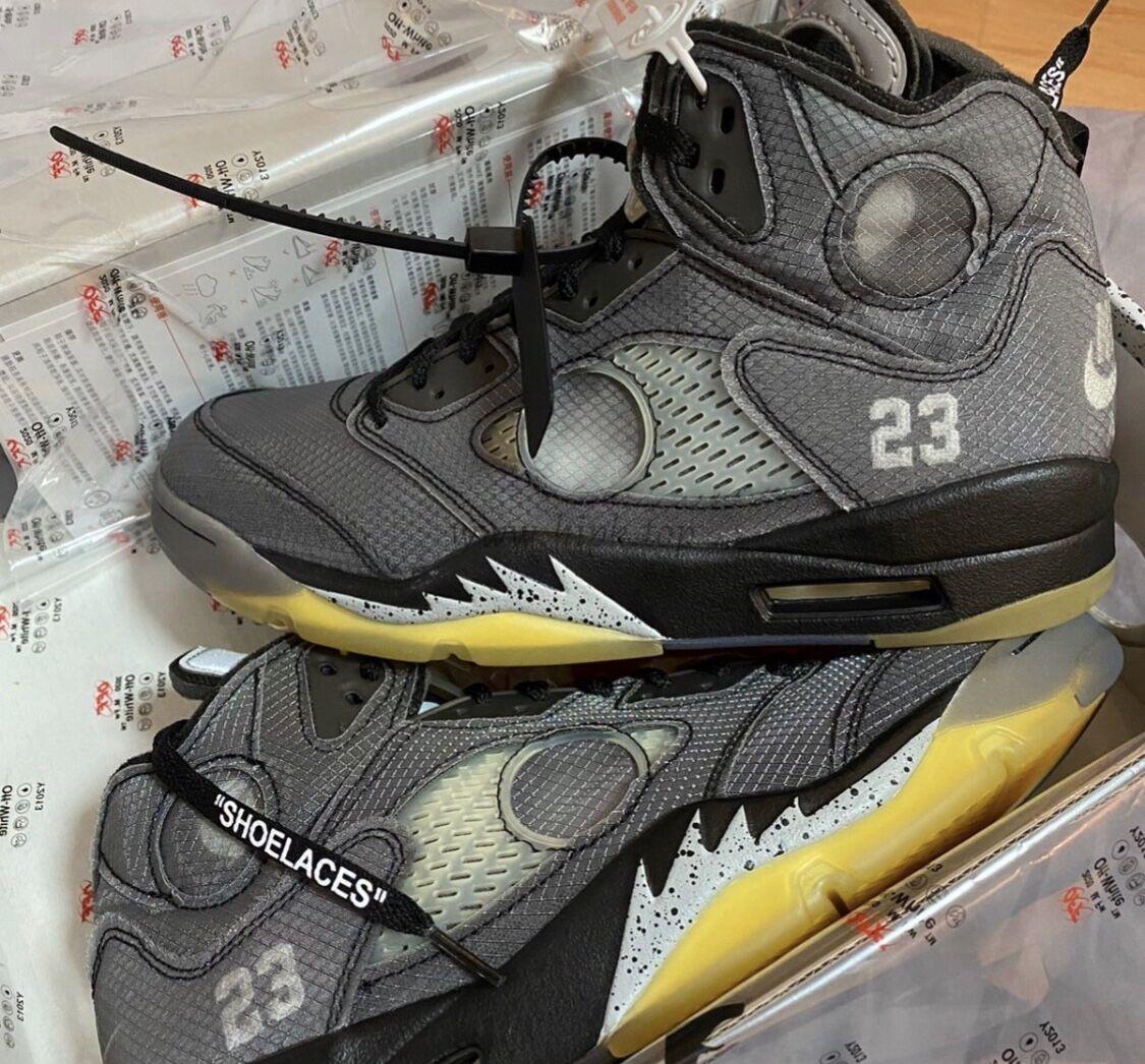 PK GOD Jordan 5 Retro Off-White Black CT8480 retail materials ready to ship