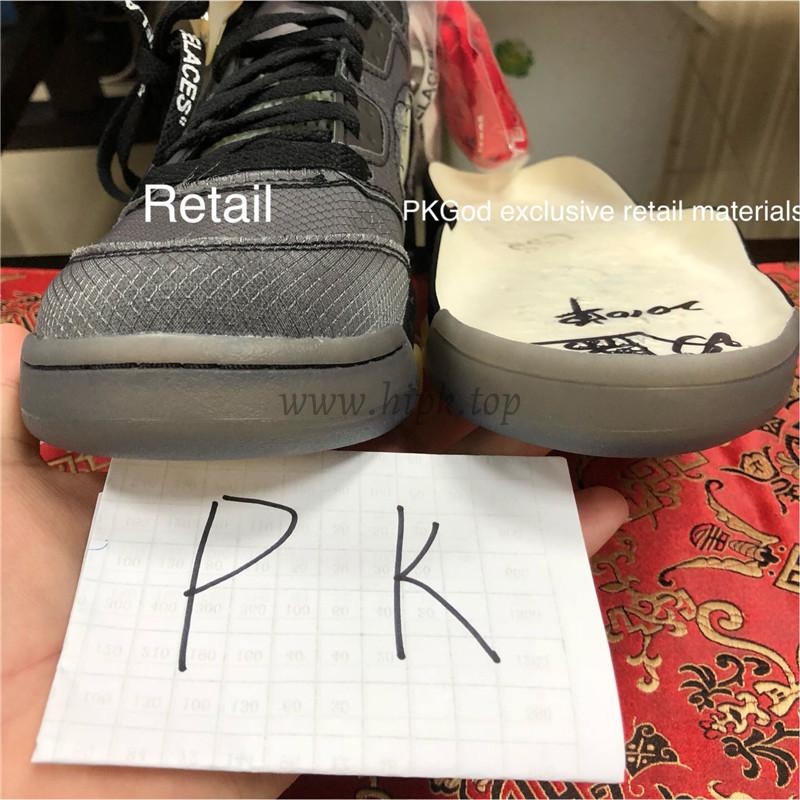 PK GOD Jordan 5 Retro Off-White Black CT8480 retail materials ready to ship