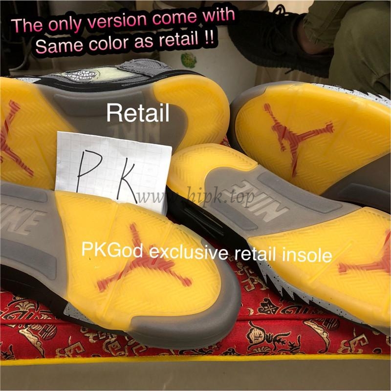 PK GOD Jordan 5 Retro Off-White Black CT8480 retail materials ready to ship