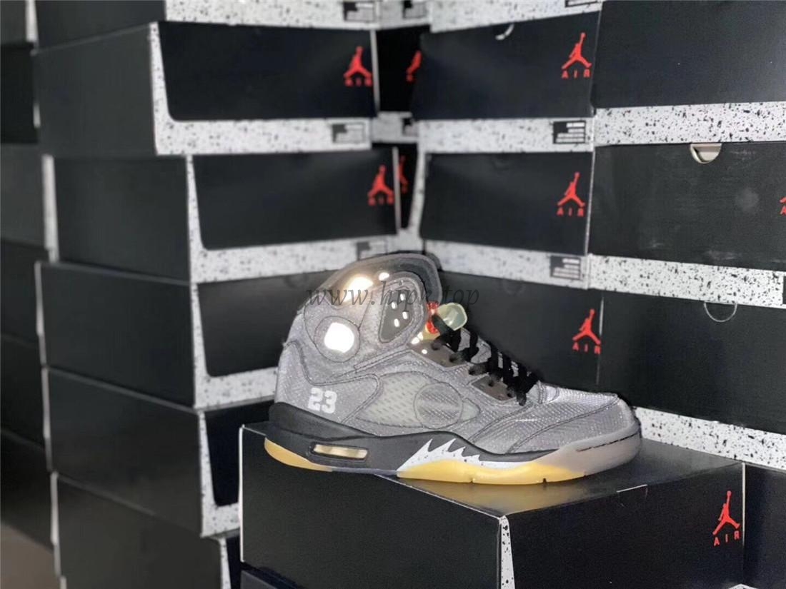 PK GOD Jordan 5 Retro Off-White Black CT8480 retail materials ready to ship