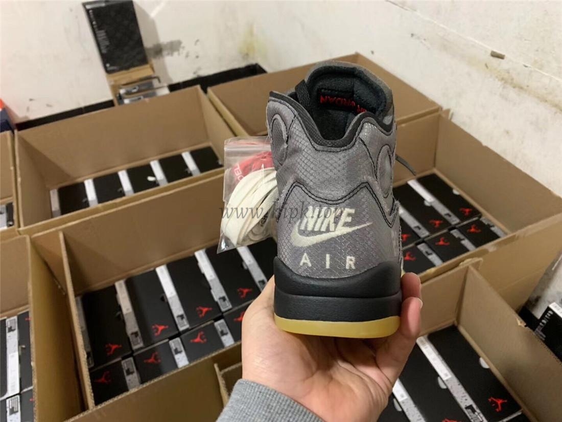 PK GOD Jordan 5 Retro Off-White Black CT8480 retail materials ready to ship