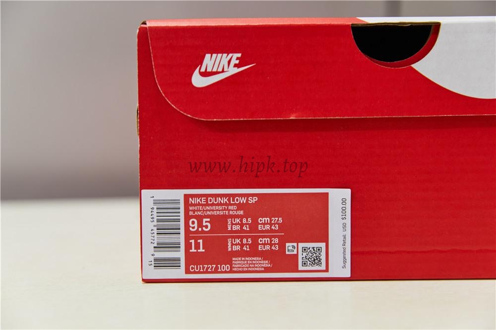 PK GOD Nike Dunk Low University Red Retail Materials Ready to Ship