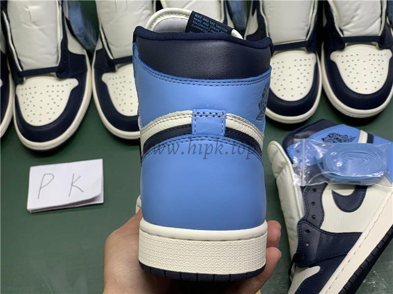 PK God Air Jordan 1 retro high OG Obsidian retail leather ready to ship