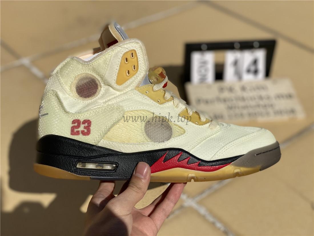 PK God Air Jordan 5 Retro X off white Sail retail materials ready to ship