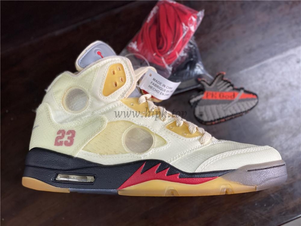 PK God Air Jordan 5 Retro X off white Sail retail materials ready to ship