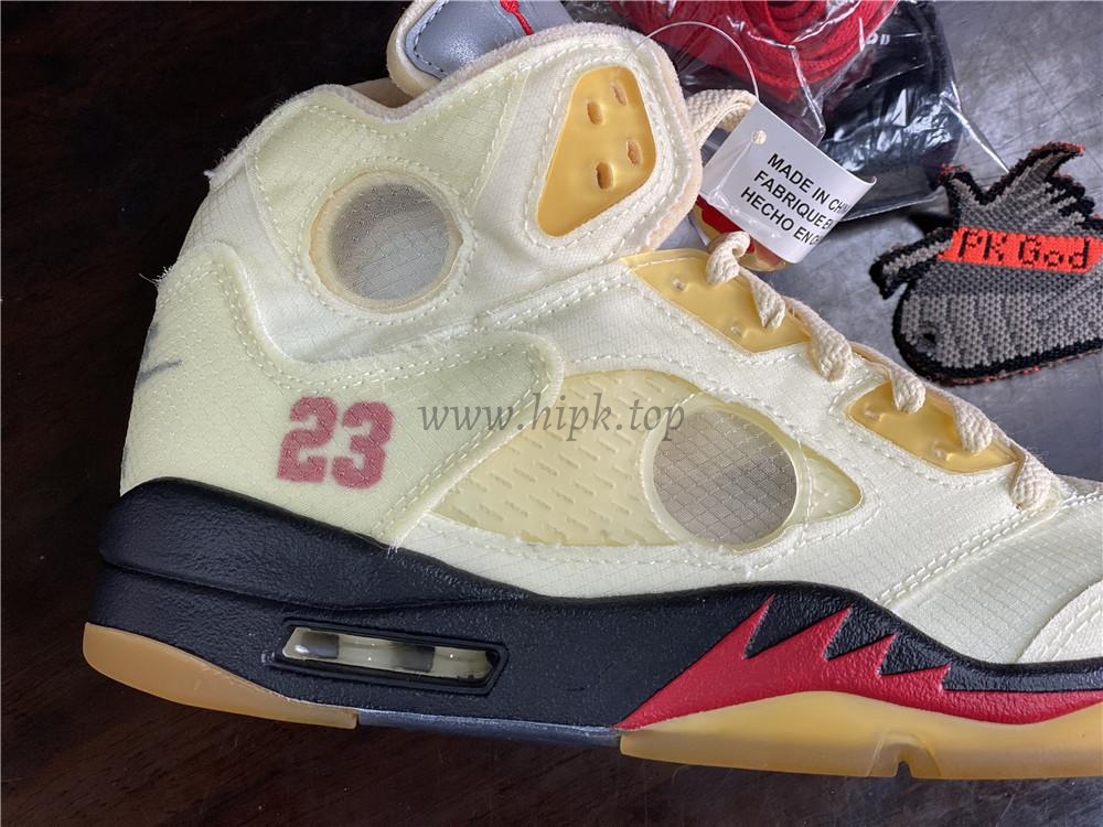 PK God Air Jordan 5 Retro X off white Sail retail materials ready to ship