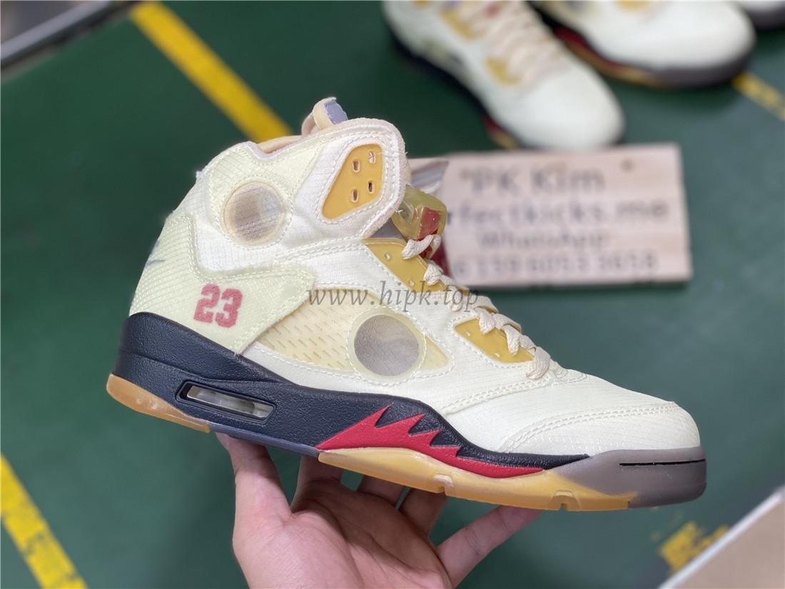 PK God Air Jordan 5 Retro X off white Sail retail materials ready to ship