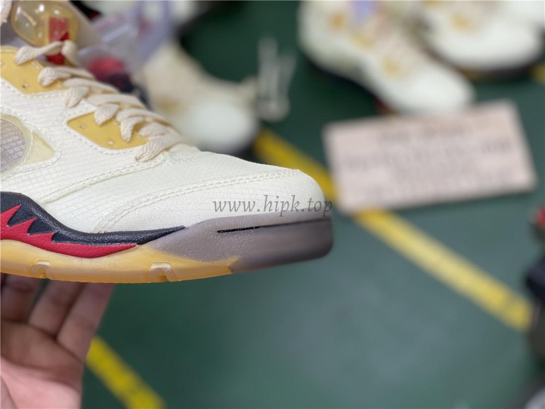 PK God Air Jordan 5 Retro X off white Sail retail materials ready to ship