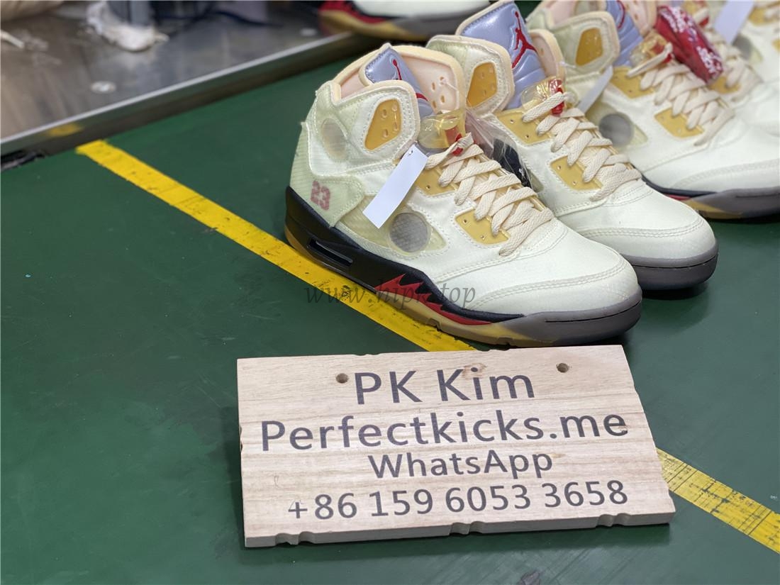 PK God Air Jordan 5 Retro X off white Sail retail materials ready to ship