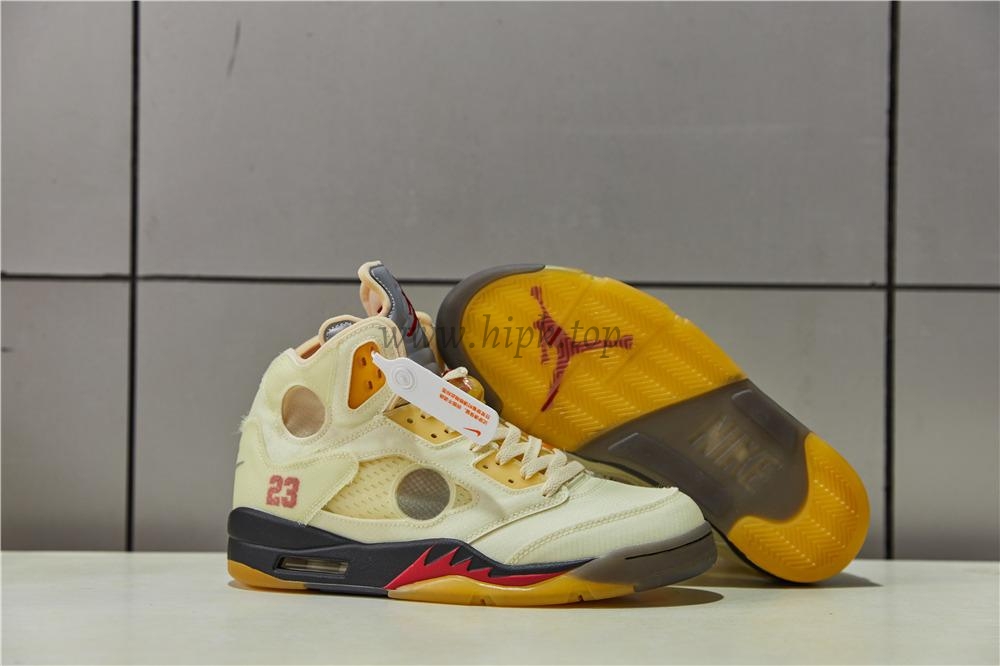 PK God Air Jordan 5 Retro X off white Sail retail materials ready to ship