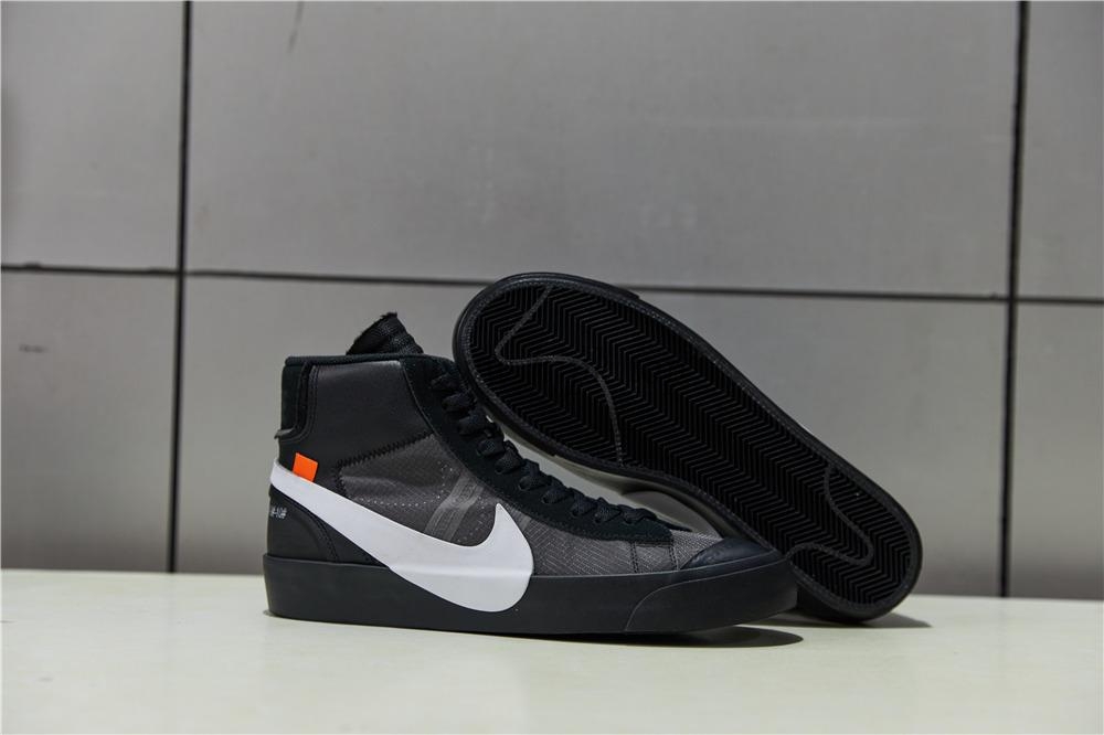 PK God OFF-WHITE x Nike Blazer Mid Black“GRIM REEPERS”retail materials ready