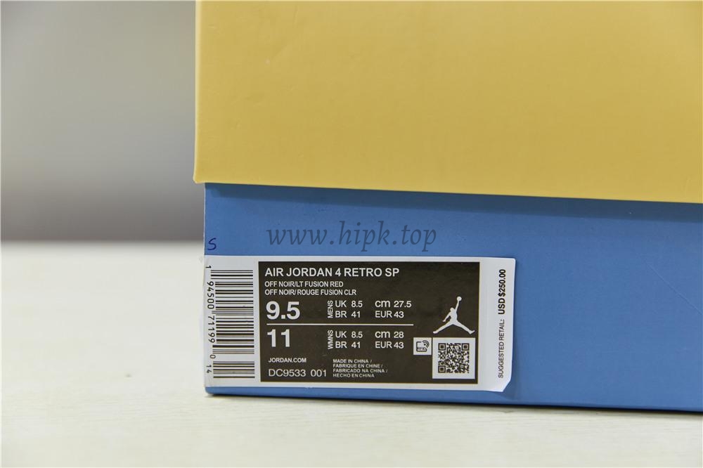 PK God Union x Air Jordan 4 OFF Nior retail materials ready to ship