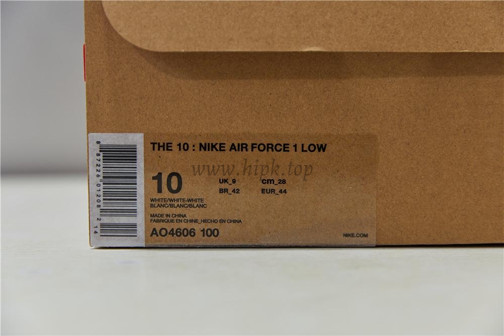 PK God Off-White Nike Air Force 1 One Low The 10 Ten Virgil Abloh retail materials ready to ship